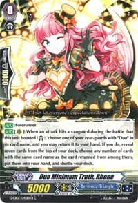 Duo Minimum Truth, Rhone (Black) - G-CB07: Divas' Festa - Cardfight Vanguard card