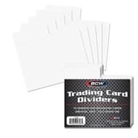 Card Dividers Standard Horizontal - White (10-Pack) - BCW Card Dividers - Collectible Storage card