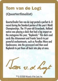 2000 Tom van de Logt Biography Card - World Championship Decks - Magic: The Gathering card