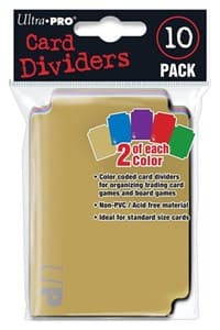 Card Dividers Standard - Color (10-Pack) - Ultra Pro Card Dividers - Collectible Storage card