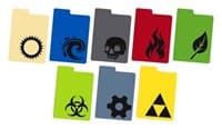 Card Dividers Standard - Iconic Symbols (8-Pack) - Legion Premium Supplies Card Dividers - Collectible Storage card