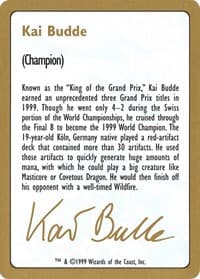1999 Kai Budde Biography Card - World Championship Decks - Magic: The Gathering card