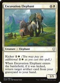 Excavation Elephant - Dominaria - Magic: The Gathering card
