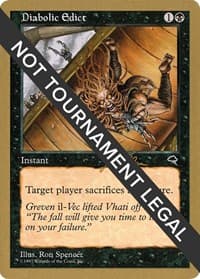Diabolic Edict - 1999 Jakub Slemr (TMP) - World Championship Decks - Magic: The Gathering card