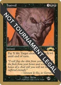 Hatred - 1999 Jakub Slemr (EXO) (SB) - World Championship Decks - Magic: The Gathering card