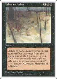 Ashes to Ashes - Fourth Edition - Magic: The Gathering card