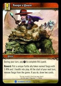 Tooga's Quest - Heroes of Azeroth - WoW card