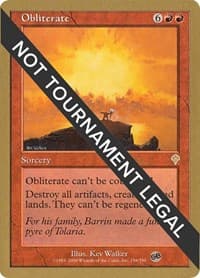 Obliterate - 2001 Jan Tomcani (INV) (SB) - World Championship Decks - Magic: The Gathering card