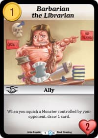Barbarian the Librarian - Season 1 - Munchkin CCG card