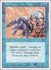 Backfire - Fourth Edition - Magic: The Gathering card