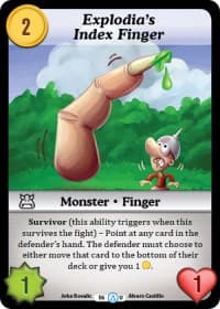 Explodia's Index Finger - Season 1 - Munchkin CCG card