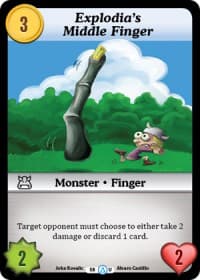 Explodia's Middle Finger - Season 1 - Munchkin CCG card