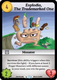 Explodia, The Trademarked One - Season 1 - Munchkin CCG card