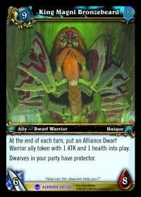 King Magni Bronzebeard - Heroes of Azeroth - WoW card