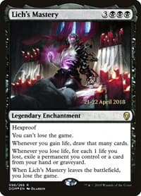 Lich's Mastery - Prerelease Cards - Magic: The Gathering card