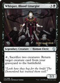Whisper, Blood Liturgist - Prerelease Cards - Magic: The Gathering card