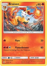 Braixen - SM - Forbidden Light - Pokemon card