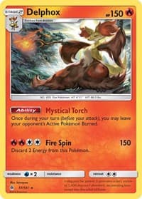 Delphox - SM - Forbidden Light - Pokemon card