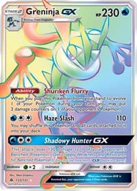 Greninja GX (Secret) - SM - Forbidden Light - Pokemon card
