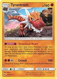 Tyrantrum - SM - Forbidden Light - Pokemon card