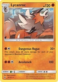 Lycanroc - SM - Forbidden Light - Pokemon card