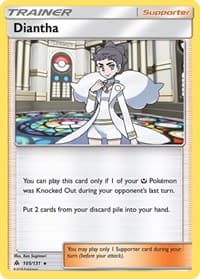 Diantha - SM - Forbidden Light - Pokemon card