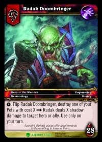Radak Doombringer - Heroes of Azeroth - WoW card