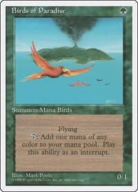 Birds of Paradise - Fourth Edition - Magic: The Gathering card