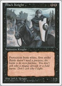 Black Knight - Fourth Edition - Magic: The Gathering card