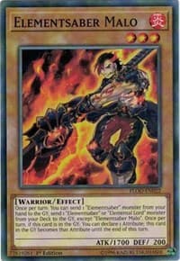 Elementsaber Malo - Flames of Destruction - YuGiOh card