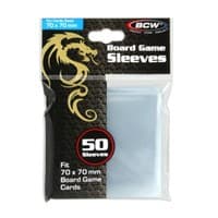 Board Game Sleeves (70mm x 70mm) - Clear (50-Pack) - BCW Card Sleeves - Card Sleeves card