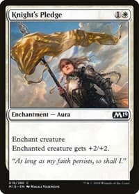Knight's Pledge - Core Set 2019 - Magic: The Gathering card