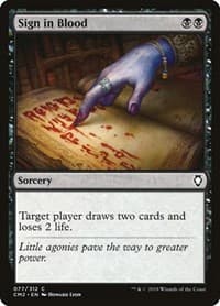 Sign in Blood - Commander Anthology Volume II - Magic: The Gathering card