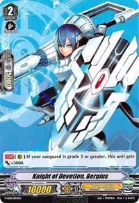 Knight of Devotion, Bergius - V Start Deck 01: 2018 Free Experience Deck "Royal Paladin" - Cardfight Vanguard card