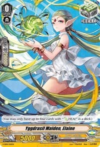 Yggdrasil Maiden, Elaine - V Start Deck 01: 2018 Free Experience Deck "Royal Paladin" - Cardfight Vanguard card