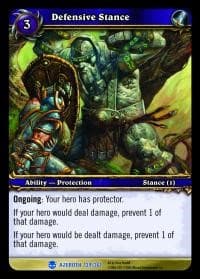 Defensive Stance - Heroes of Azeroth - WoW card