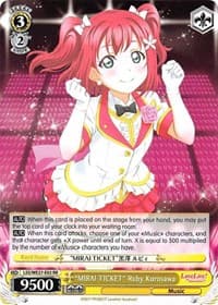 "MIRAI TICKET" Ruby Kurosawa - Love Live! Sunshine!! Extra Booster - Weiss Schwarz card