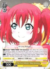 "Do Your Rubesty" Ruby Kurosawa - Love Live! Sunshine!! Extra Booster - Weiss Schwarz card