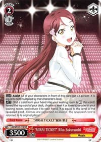 "MIRAI TICKET" Riko Sakurauchi - Love Live! Sunshine!! Extra Booster - Weiss Schwarz card