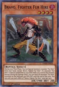 Bravo, Fighter Fur Hire - Dark Saviors - YuGiOh card