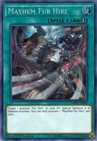 Mayhem Fur Hire - Dark Saviors - YuGiOh card
