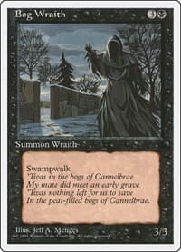 Bog Wraith - Fourth Edition - Magic: The Gathering card