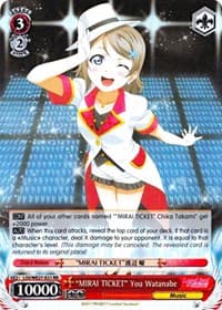 "MIRAI TICKET" You Watanabe (Parallel Foil) - Love Live! Sunshine!! Extra Booster - Weiss Schwarz card