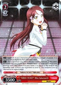 "MIRAI TICKET" Riko Sakurauchi (Parallel Foil) - Love Live! Sunshine!! Extra Booster - Weiss Schwarz card