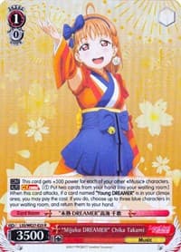 "Mijuku DREAMER" Chika Takami (Parallel Foil) - Love Live! Sunshine!! Extra Booster - Weiss Schwarz card
