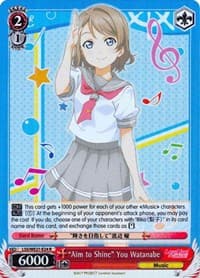 "Aim to Shine" You Watanabe (Parallel Foil) - Love Live! Sunshine!! Extra Booster - Weiss Schwarz card
