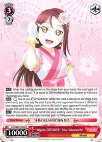 "Mijuku DREAMER" Riko Sakurauchi - Love Live! Sunshine!! Extra Booster - Weiss Schwarz card