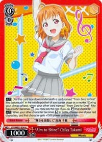 "Aim to Shine" Chika Takami (Parallel Foil) - Love Live! Sunshine!! Extra Booster - Weiss Schwarz card
