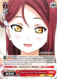 "From Zero to One!" Riko Sakurauchi - Love Live! Sunshine!! Extra Booster - Weiss Schwarz card