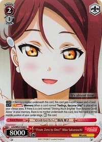 "From Zero to One!" Riko Sakurauchi (Parallel Foil) - Love Live! Sunshine!! Extra Booster - Weiss Schwarz card